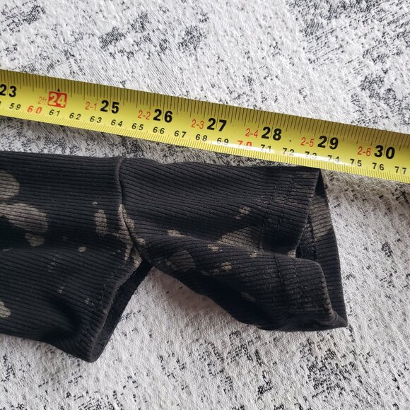 Funky Tie Dye Long Sleeve Black Gray Demobaza style top - Picture 9 of 10